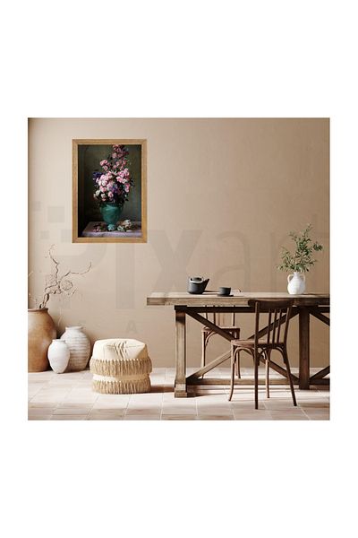 pixartsanat Carnations in a Vase Pixart Art Diamond Mosaic Painting Diamond Turkey 40*60