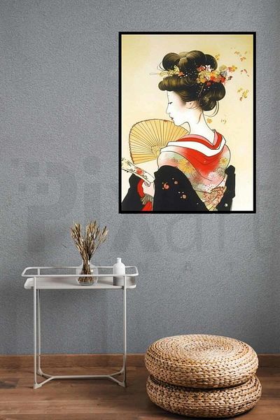pixartsanat Japanese Geisha 30*40 Cm Pixart Art Diamond Mosaic Painting Diamond Turkey