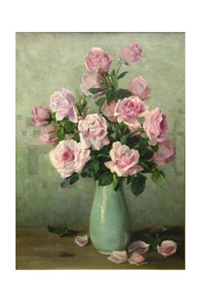 pixartsanat Old Style Flower Drawing Pixart Art Diamond Mosaic Painting Diamond Türkiye 60*76