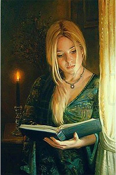 pixartsanat Beautiful Girl with Blonde Hair 35x52 PixArt Art Diamond Mosaic Painting Diamond Turkey