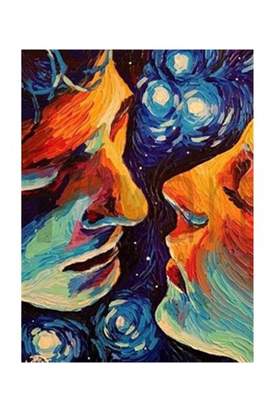 pixartsanat Diamond Türkiye Love Themed Portrait Pixart Art - Diamond Mosaic Painting 43*58