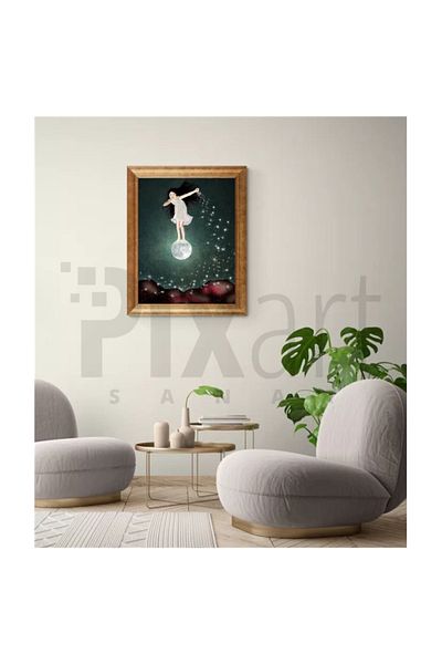pixartsanat Star Distributing Girl Pixart Art Diamond Mosaic Painting Diamond Türkiye 43*68