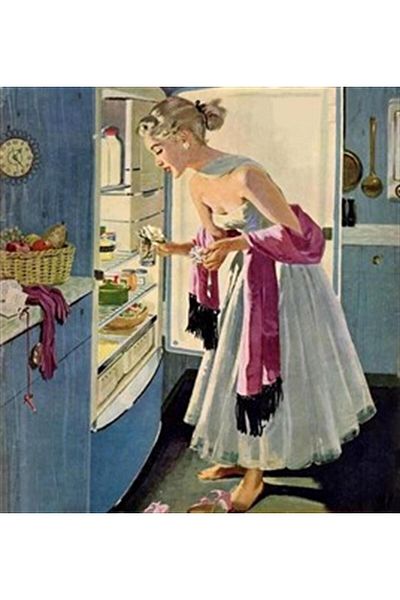 pixartsanat Woman Looking at the Refrigerator Pixart Art Diamond Mosaic Painting Diamond Türkiye 55*58