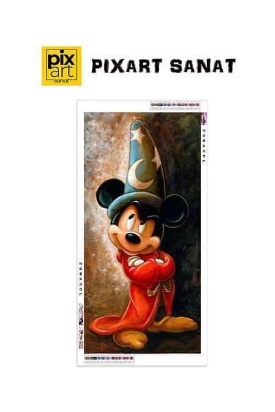 pixartsanat Red Caped Mickey M. 30x60 PixArt Art Diamond Mosaic Painting Diamond Turkey