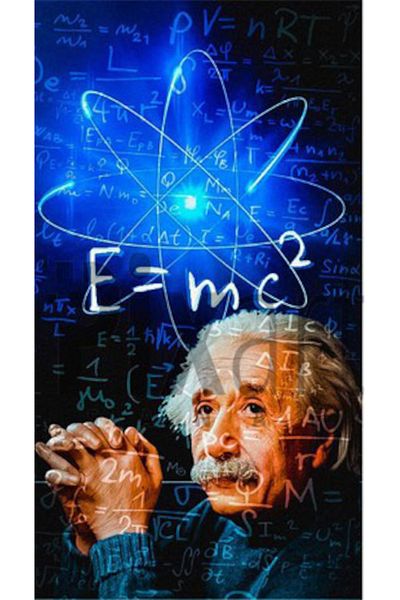 pixartsanat Albert Einstein E=Mc2 Pixart Diamond - Art Diamond Mosaic 41*53 Turkey
