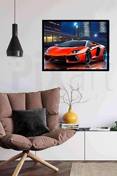 Genel Markalar Kırmızı Spor Araba 40x60cm PixArt Sanat Elmas Mozaik Tablo Diamond Türkiye