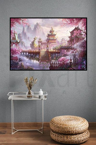 pixartsanat Castle 30*40 Pixart Art Diamond Mosaic Painting Diamond Turkey
