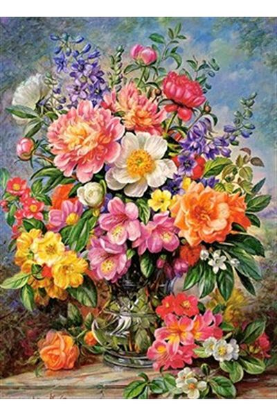 pixartsanat Colorful Beautiful Flowers Pixart Art Diamond Mosaic Painting Diamond Turkey 55*76