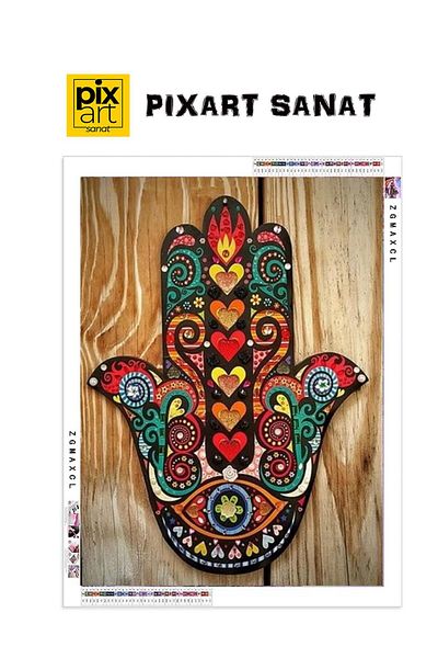 pixartsanat Fatma Mother's Hand 46X61 Pixart Art Diamond Mosaic Painting Diamond Turkey
