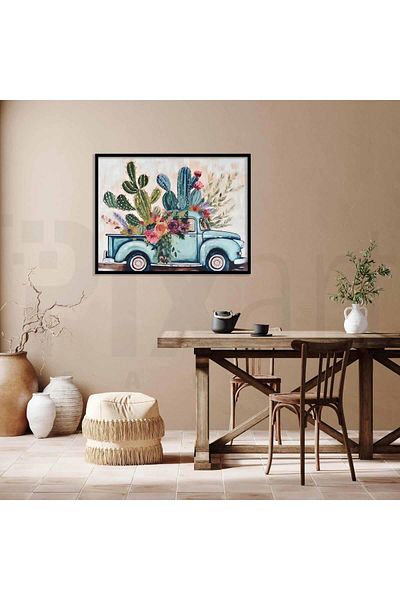pixartsanat Cars 30 x 40 cm PixArt Art Diamond Mosaic Painting Diamond Turkey