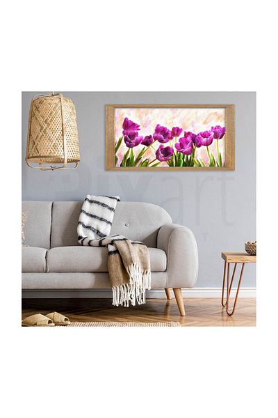pixartsanat Purple Tulips Pixart Art Diamond Mosaic Painting Diamond Turkey 99*48