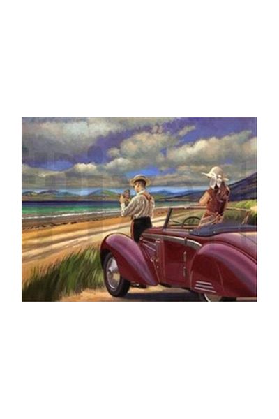 pixartsanat Couple Watching Scenery in the Car Pixart Art Diamond Mosaic Painting Diamond Turkey 66*53