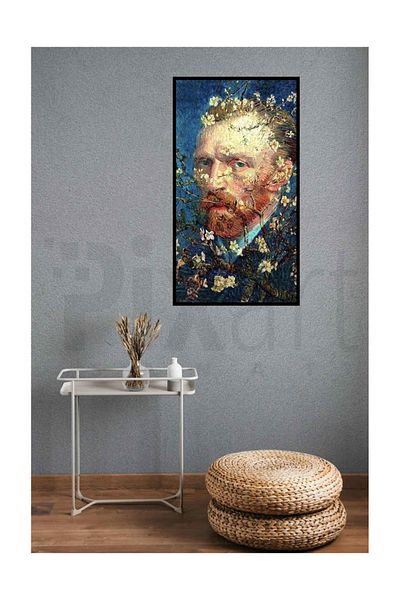 pixartsanat Van Gogh Floral Print Dress - Pixart Mosaic, Diamond Detail, Turkey 41*53