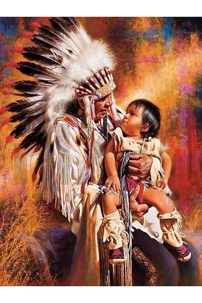 pixartsanat Indians 30*40 Cm Pixart Art Diamond Mosaic Painting Diamond Turkey