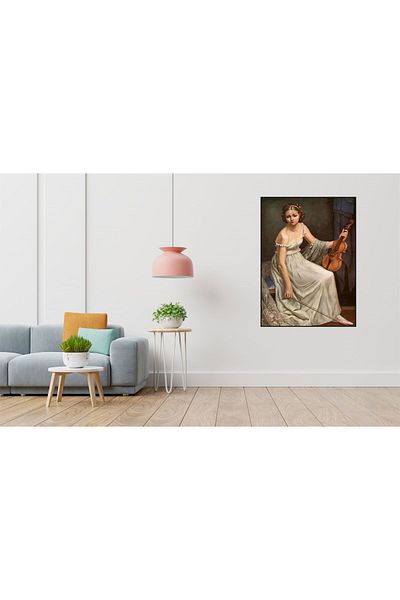 pixartsanat Violinist Woman Pixart Art Diamond Mosaic Painting Diamond Türkiye 40*60