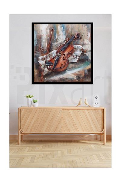 pixartsanat Violin Pixart Art Diamond Mosaic Painting Diamond Turkey 63*63