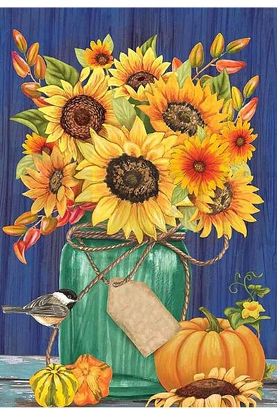 pixartsanat Sunflower 30x40cm PixArt Art Diamond Mosaic Painting Diamond Turkey