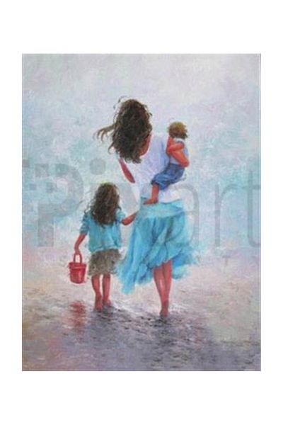 pixartsanat Walking to Blue Pixart Art Diamond Mosaic Painting Diamond Türkiye 60*80