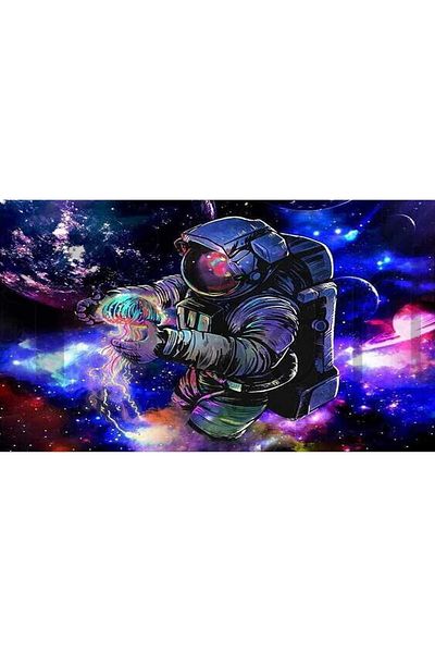pixartsanat Galaxy Astronaut 28*40 cm Pixart Art Diamond Mosaic Painting Diamond Turkey