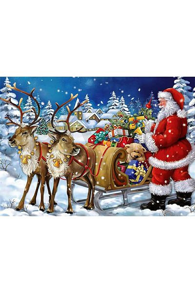 pixartsanat Santa Claus 30*40 PixArt Art Diamond Mosaic Painting Diamond Turkey