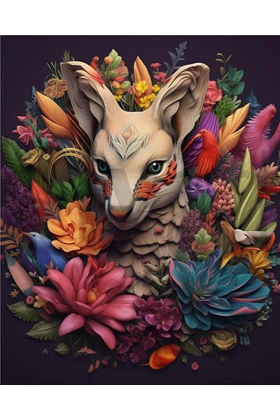 pixartsanat Deer Bird Flower 30 *40cm Pixart Art Diamond Mosaic Painting Diamond Turkey