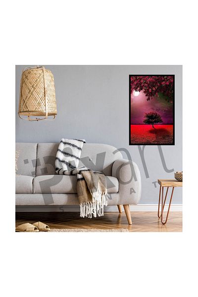 pixartsanat Red Nature Pixart Art Diamond Mosaic Painting Diamond Turkey 38*58