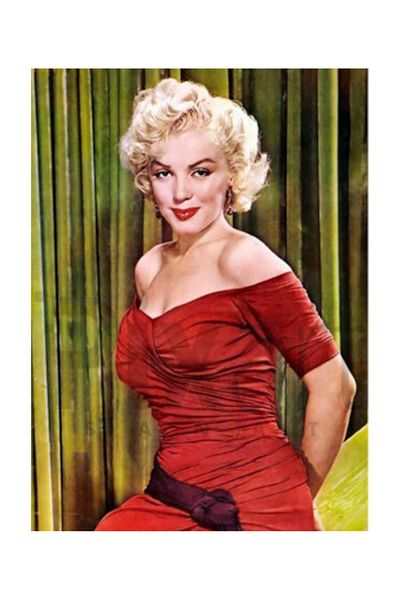 pixartsanat Marilyn Monroe Pixart Diamond in Red Dress with Diamond Mosaic - Turkey 40*60