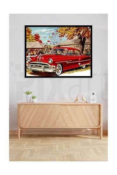 pixartsanat Old Model Car Pixart Art Diamond Mosaic Painting Diamond Turkey 66*53