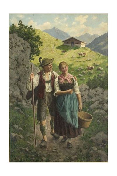 pixartsanat Peasant Pair Pixart Art Diamond Mosaic Painting Diamond Türkiye 40*60