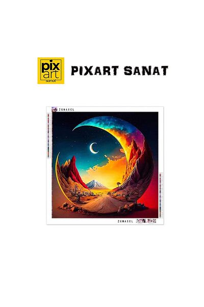 pixartsanat 40x40 Pixart Planet Diamond Mosaic Painting - Diamond Türkiye