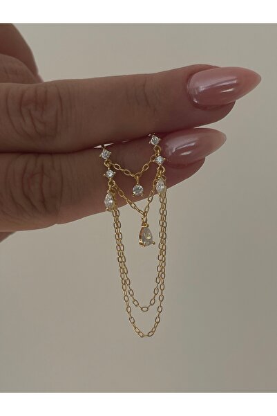 Sade Accessory Taşlı Sallantılı Küpe Tek