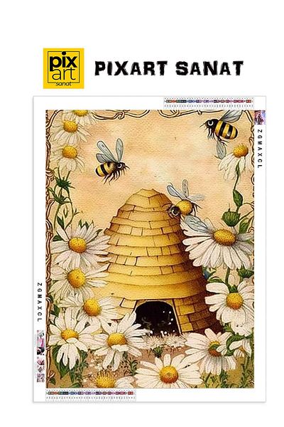 pixartsanat Beehive 30x40 PixArt Art Diamond Mosaic Painting Diamond Turkey