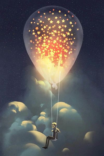 pixartsanat Balloon in the Sky 35x53 PixArt Art Diamond Mosaic Painting Diamond Turkey