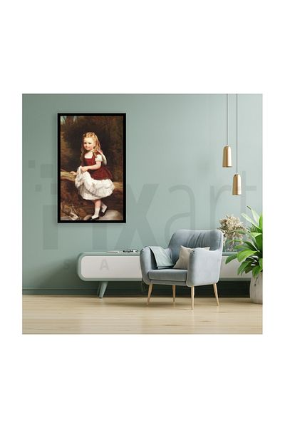pixartsanat Little Girl in Beautiful Dress Pixart Art Diamond Mosaic Painting Diamond Türkiye 40*60