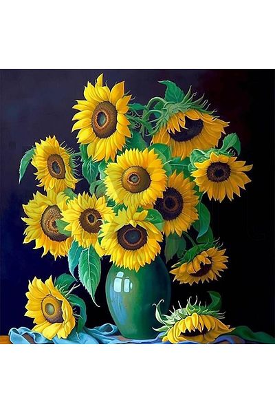 pixartsanat Sunflower 30 *30 Cm Pixart Art Diamond Mosaic Painting Diamond Turkey