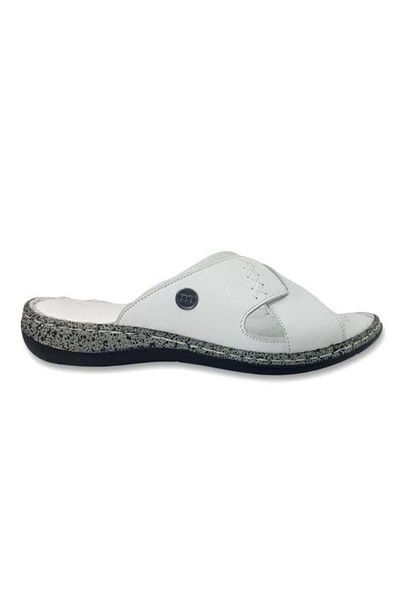 Mammamia Model 2095 - Papuci de zi cu zi pentru femei, alb, din piele naturală