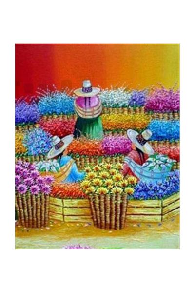 pixartsanat Florist Pixart Art Diamond Mosaic Painting Diamond Turkey 41*51