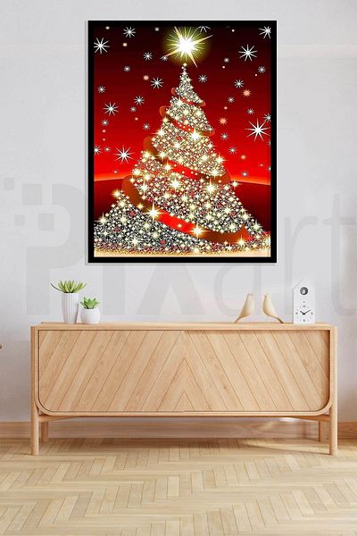 pixartsanat Christmas 30*40 PixArt Art Diamond Mosaic Painting Diamond Turkey