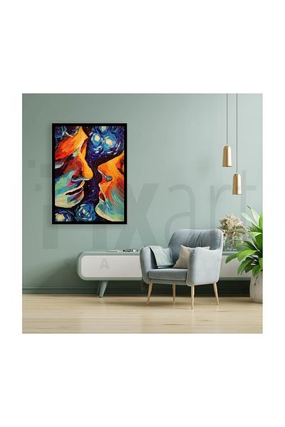 pixartsanat Diamond Türkiye Love Themed Portrait Pixart Art - Diamond Mosaic Painting 43*58