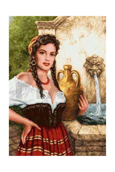 pixartsanat Women Holding the Test and the Fountain Pixart Art Diamond Mosaic Painting Diamond Turkey 48*68