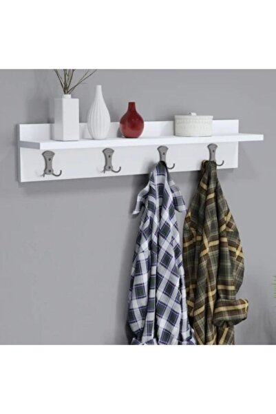 VISNES Portmanto Duvar Askılığı Kapı Arkası Hol Koridor Mutfak Banyo, Havlu, Elbise Askılığı 80 cm