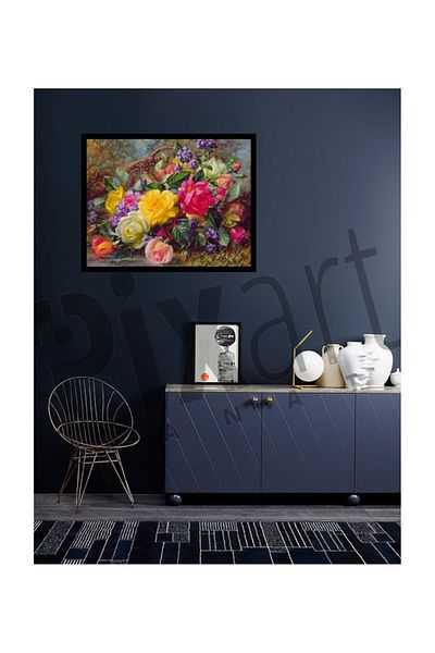 pixartsanat Mixed Rose Bouquet Pixart Art Diamond Mosaic Painting Diamond Turkey 71*58