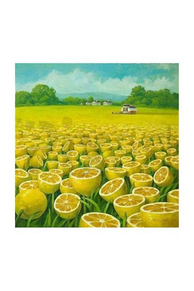 pixartsanat Lemon Garden Pixart Art Diamond Mosaic Painting Diamond Turkey 56*51