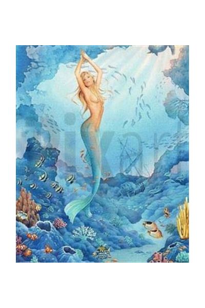 pixartsanat Mermaid Pixart Art Diamond Mosaic Painting Diamond Turkey 53*65