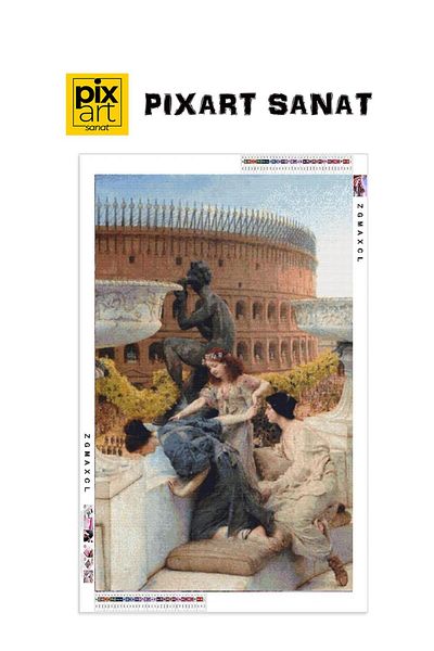 pixartsanat Colosseum 35x54 PixArt Art Diamond Mosaic Painting Diamond Turkey
