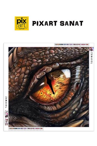 pixartsanat Dragon Eye 50x50 PixArt Art Diamond Mosaic Painting Diamond Turkey