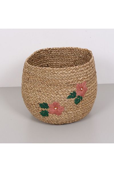 Mylamp Καρφίτσα Λουλούδι Μοτίβο 33x25 cm Καλάθι Θαλάσσιας Μπαντάζ
