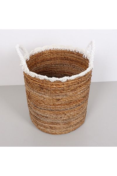 Mylamp Trabzon 37x40x48 cm - Φυσικό Abaka Λεπτομερές Καλάθι Χεριών L