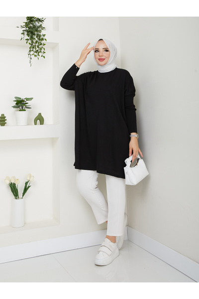 MODAMÜNASİP Υπέροχο πλεκτό τοπ με ζιβάγκο