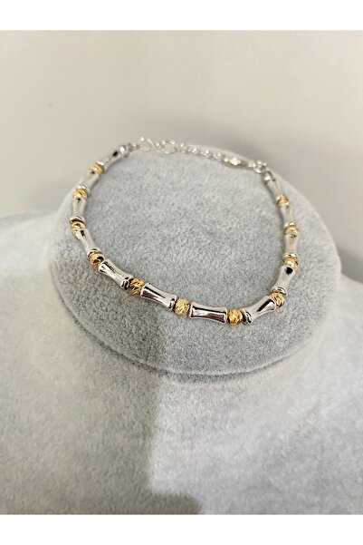 ANGELSS JEWELLERY سوار من الخيزران باللون الفضي من سيريناي دوريكا (سوار من ال...